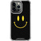 Black Happy Face iPhone 14 Pro Clear Case